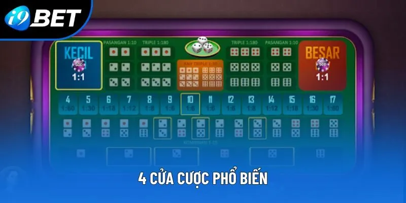 4 cửa cược phổ biến